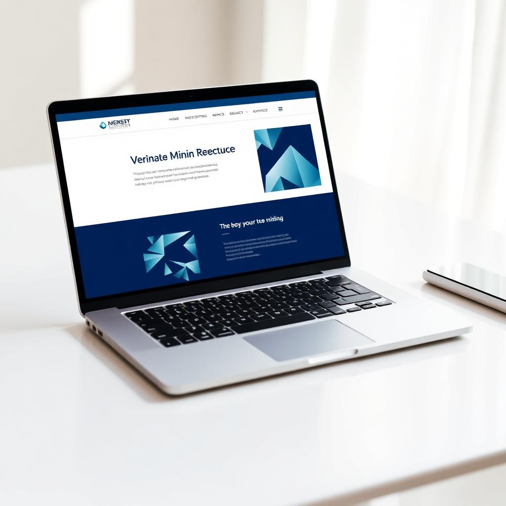 Modern laptop showing a website designed by Acewall Designs